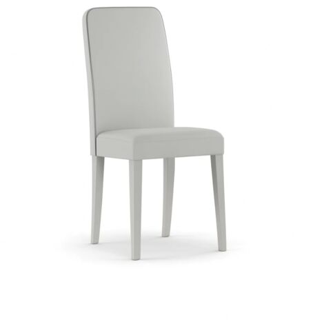 Alina, Set di 2 sedie in similpelle Bianco (59cm X 46cm H. 99cm)  Duzzle