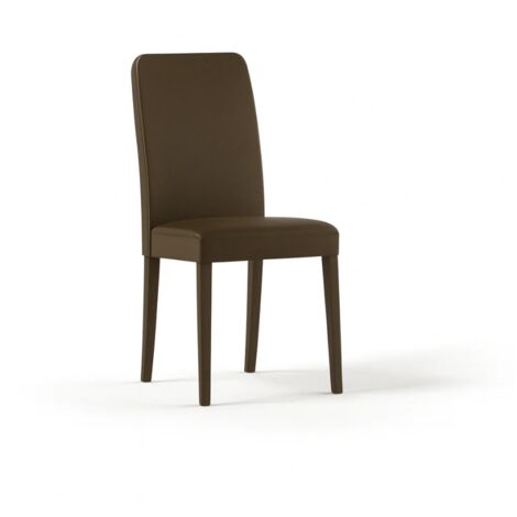 Alina, Set di 2 sedie in similpelle Tortora (59cm X 46cm H. 99cm)  Duzzle