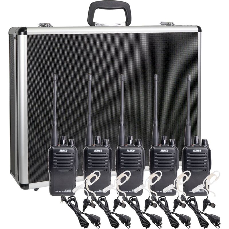 Alinco - Team-Set DJ-VX-46 + KEP-24-AL 150101 Talkie-walkie pmr jeu de 5 Y681623