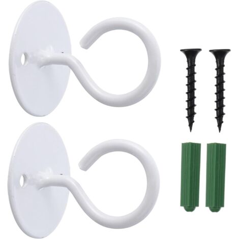 Alipis 3 Ensembles Crochet En Fer Forgé Lanternes D'extérieur Crochets En Métal Pour Accrocher Crochet Pour Plafond Crochets Pour Suspensions Le Fer Blanche 2 Pièces  3