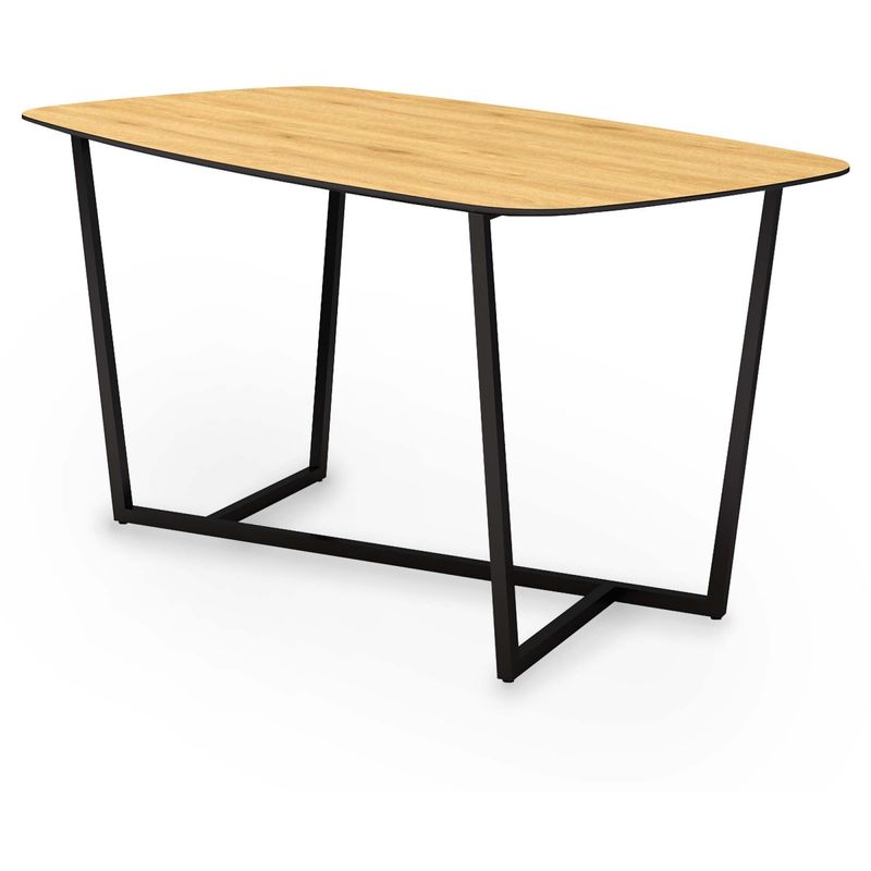 Mobilier Deco - ALISTAIR - Table à manger en bois et métal noir 6 personnes - Bois