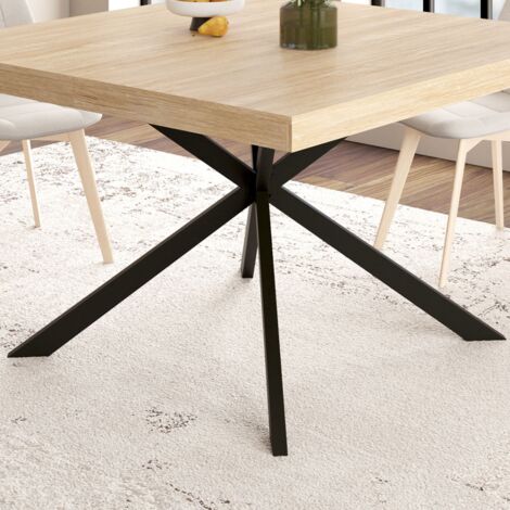 ALIX base de mesa de metal negro 130 cm diseño industrial