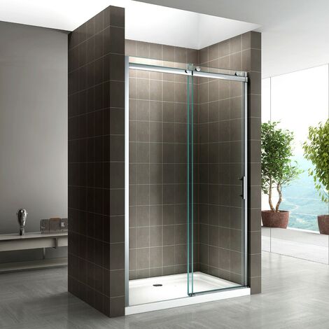 ALIX Porte de douche coulissante H. 200 cm en verre 8 mm transparent largeur 120 cm