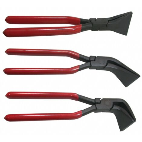 Alkan Werkzeug - Set di 3 pinze smussatrici, arcuate di 0-90 - 45 gradi, lunghezza 280 mm