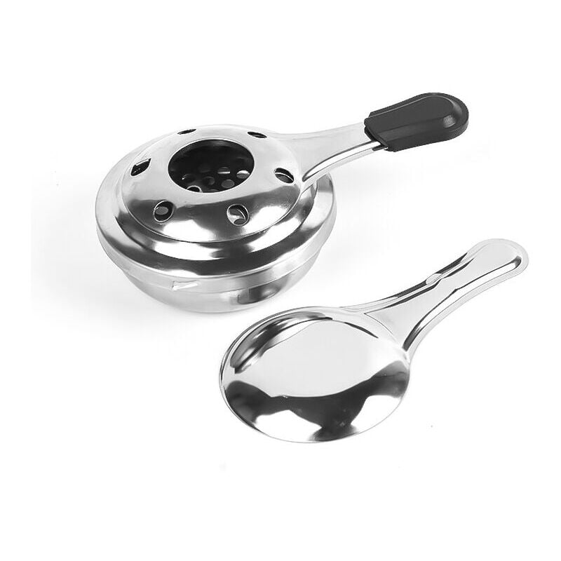 Image of Alkoholkocher Edelstahl Fonduebrenner Pastenbrenner Tragbarer Mini Alkoholherd Winddicht Alkohol Brenner für Outdoor Fondue Camping Wandern Picknick