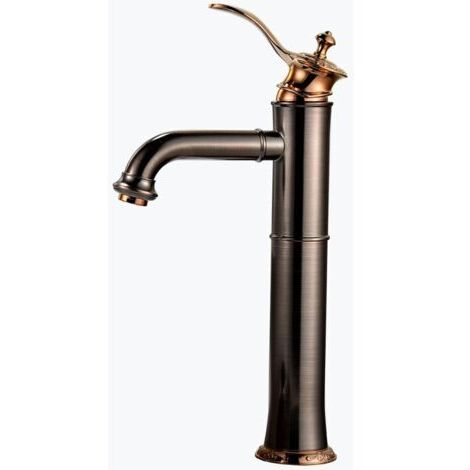 All copper bathroom faucet sink hot and cold faucet, long