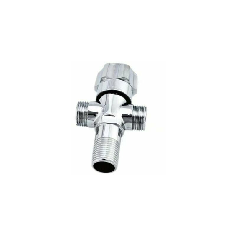 Heguyey - All-copper three-way angle valve, one in and two out, kitchen and bathroom hot and cold water angle valve=