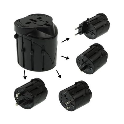 All-in-Plug-Adapter, 2 USB-Anschlüsse und ein Typ-C-Anschluss