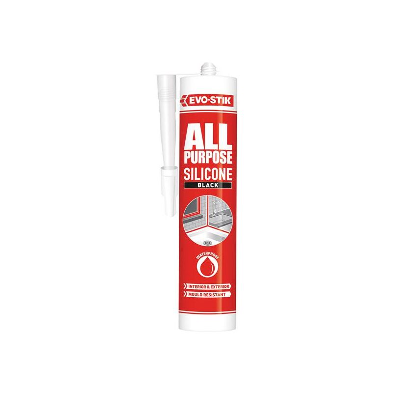 Evo-stik - 30613609 112872 All Purpose Flex Silicone Sealant Black C20 evoapfssbk