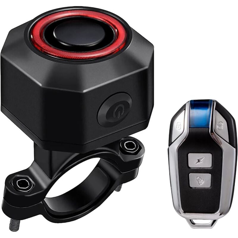Image of Allarme antifurto per bicicletta, allarme antifurto per bicicletta con sensore di vibrazione e telecomando, allarme antifurto wireless per moto con