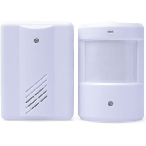 Allarme con rilevatore di movimento wireless, allarme per porte alimentato a batteria, rilevatore di movimento con portata di 100 m, rilevatore di passaggio