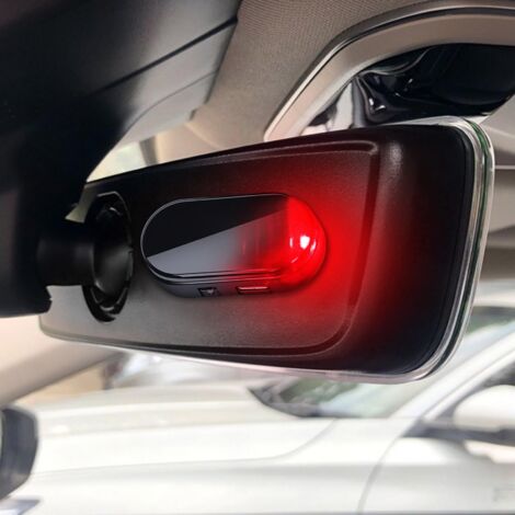 Allarme falso solare a LED - Luce di sicurezza lampeggiante, sistema di sicurezza per auto, sistema di allarme solare per auto, luce di avvertimento di sicurezza a LED, luce blu/rossa