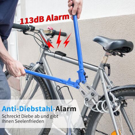 Allarme per bici, allarme antifurto da 113 dB con telecomando, sensore di movimento a vibrazione, allarme impermeabile per moto, scooter, bicicletta, porta