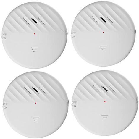 Allarme per porte e finestre con sensore di vibrazione, bianco, confezione da 4, rilevatore antifurto sottile da 125 dB con indicatore LED a sensibilità regolabile per la sicurezza domestica