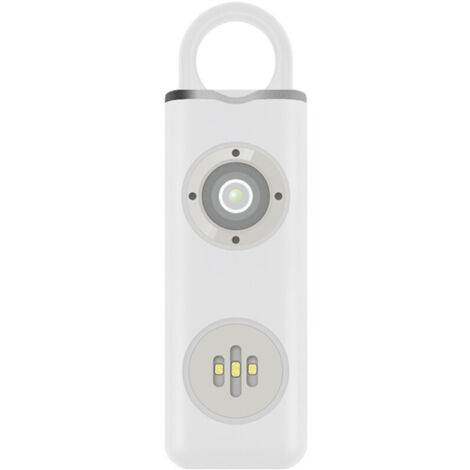 Allarme personale, allarme tascabile ricaricabile da 2 pezzi, sirena di autodifesa da 130 dB, portachiavi di sicurezza, segnale luminoso LED lampeggiante, avviso di emergenza per anziani, donne e bamb