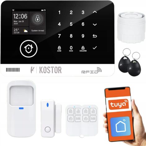 Allarme wireless GSM e WLAN con app TUYA, serie KOSTOR SAD005