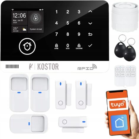 Allarme wireless GSM e WLAN con app TUYA, serie KOSTOR SAD005B