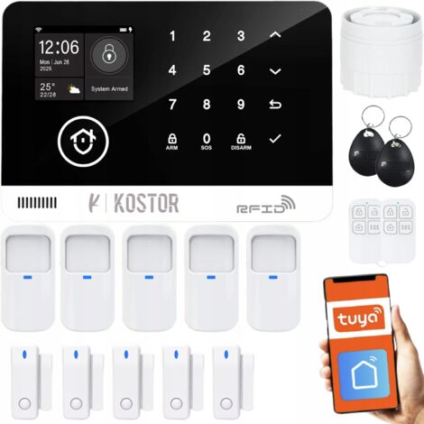 Allarme wireless GSM e WLAN con app TUYA, serie KOSTOR SAD005D