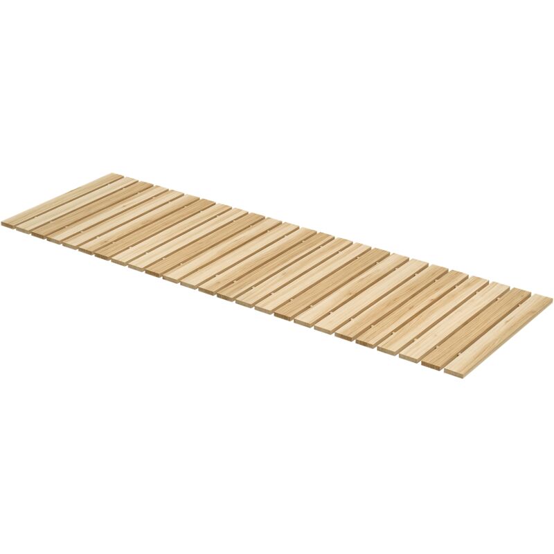 Allée chemin de jardin enroulable en lattes de bois dim. 120L x 38l cm sapin pré-huilé