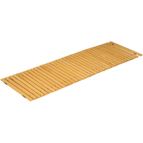 Allée de jardin enroulable en lattes de pin massif 185x60 cm