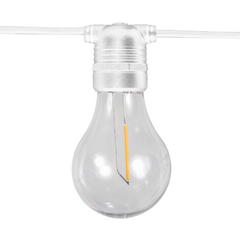 ALLEGRA Guirlande lumineuse filaire pour l'intérieur et l'extérieur. 10 ampoules LED à lumière chaude. Fabriqué en Espagne