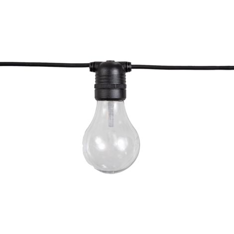 ALLEGRA Lichterkette für drinnen und draußen. 10 Warmlicht-LED-Lampen mit Solarladung und wiederaufladbarem Akku. Hergestellt in Spanien