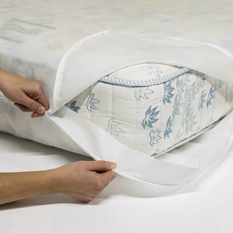 Allergosystem Set Antiacaro Composto da coprimaterasso con Cerniera per Letto Matrimoniale, 170x200x20cm e 2 copricuscino, 50x80cm, 100% Polipropilene