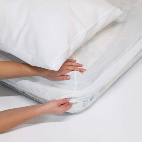 Allergosystem Set Antiacaro da Viaggio Nuvola coprimaterasso, 90x200x20 e copricuscino, 50x80, 100% Polipropilene, 90x200x20cm