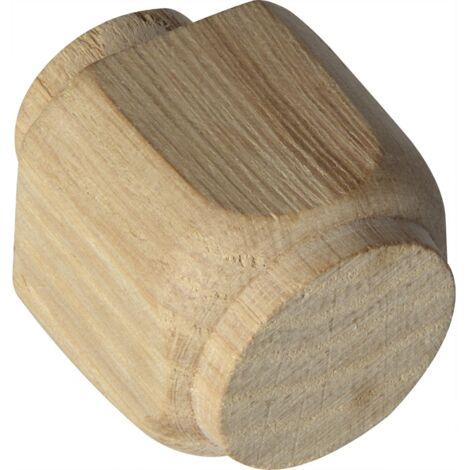 Alles im Griff Holz Ziernagel 30x30mm, Zapfen ø 20mm - Deko Ziernagel aus Holz, Eiche roh - 100 Stück