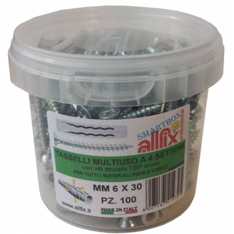 Allfix  50 tasselli con viti f4 8 mm