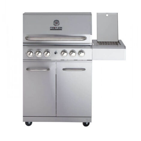 ALLGRILL Gasgrill ALLROUNDER L Modular Grundmodell 4 Brenner, Seitenkocher, Backburner (100304)