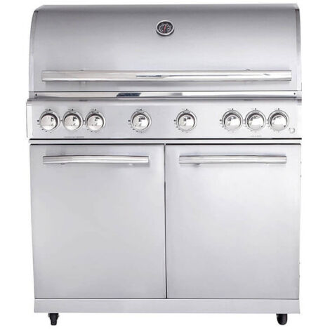 ALLGRILL Gasgrill CHEF XL Edelstahl Modular Grundmodell 6 Brenner, Backburner (500906)
