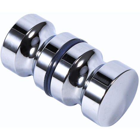 Alliage d'aluminium 1.1 "dia poignée de porte en verre simple poignée de cabinet de douche de salle de bain avec vis