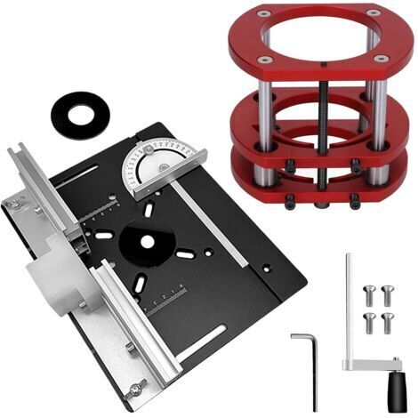 Alliage D'aluminium Kit Table de Fraisage pour Defonceuse, Défonceuse Système Précis Router Lift Pour 64-66mm Diamètre Moteur Router Table, Defonceuse a Bois sur Table