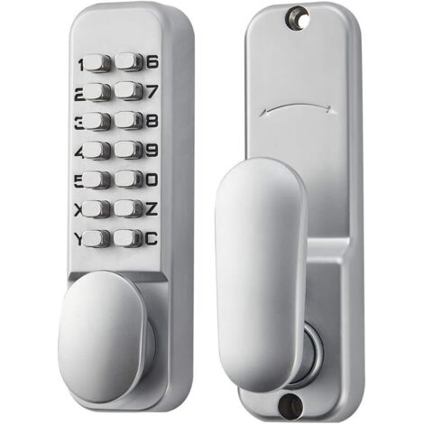 Galozzoit – Verrou de porte à code mécanique rétro – Alliage de zinc – Sécurité maximale sans clé – Installation facile pour garage/hôtel/bureau