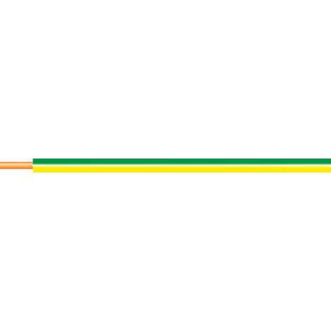 Alliancelec – Fil électrique rigide H07VU 1 x 1.5 mm² vert/jaune – Couronne 100 mètres – Flexibilité pour installations électriques en milieu humide