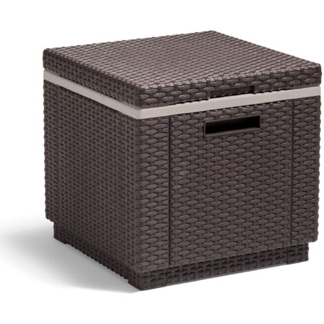 Allibert 201310 Ice Cube, Sgabello Frigorifero In Plastica, Marrone, 41 x 41 x 41 cm