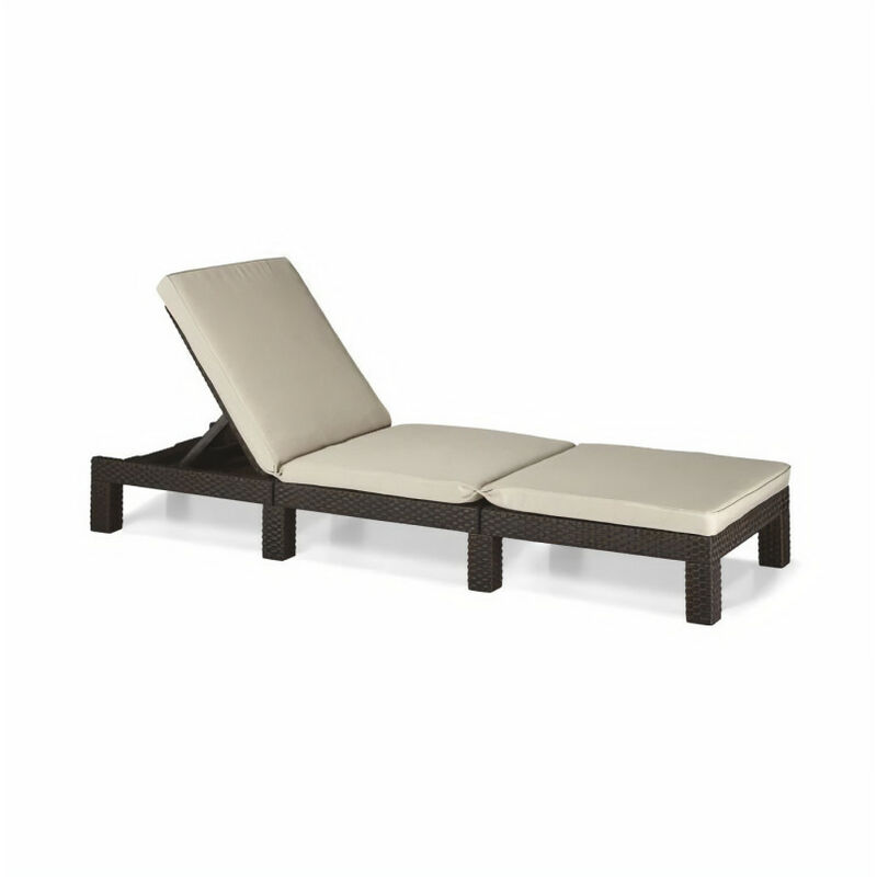 Allibert By Keter - ALLIBERT Bain de soleil DAYTONA imitation résine tressée - Marron