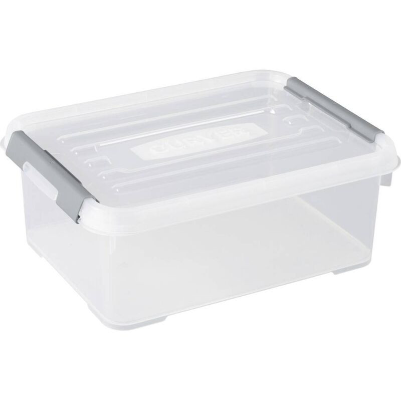 Curver 243946 Boîte de rangement handy empilable (l x l x h) 400 x 290 x 150 mm transparent, argent 1 pc(s)
