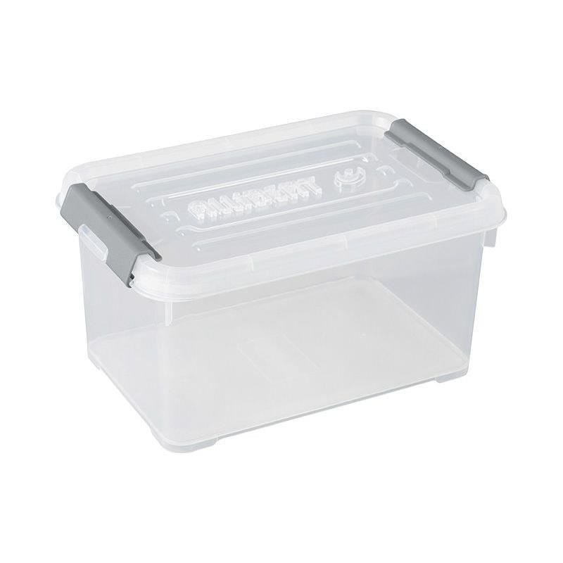 Boîte de rangement handy plus - clips gris - couvercle transparent - 6 l - Allibert