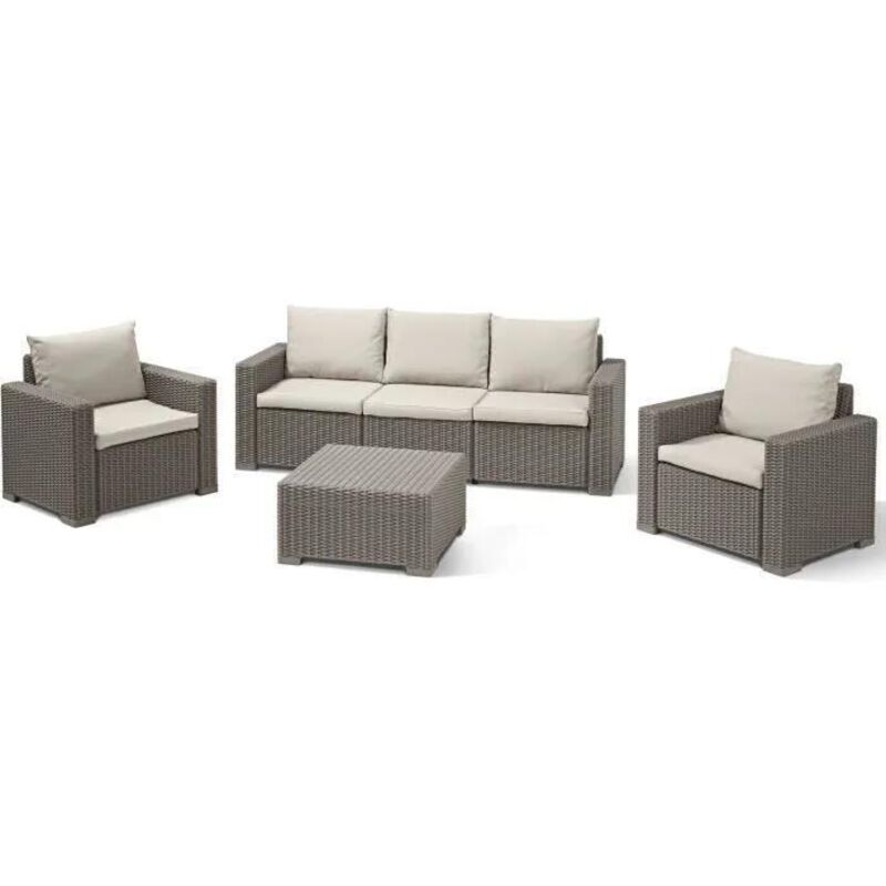 Allibert By Keter Moderner Gartenmöbelset Beige 5 Plätze