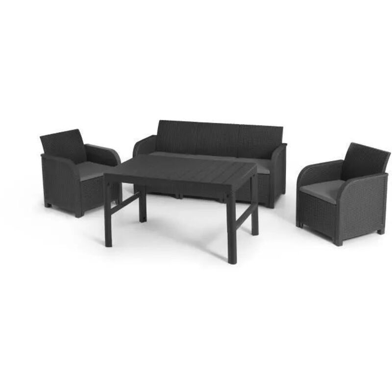 Les Tendances Allibert By Keter Sanremo Gartenmöbelset Grau Graphite