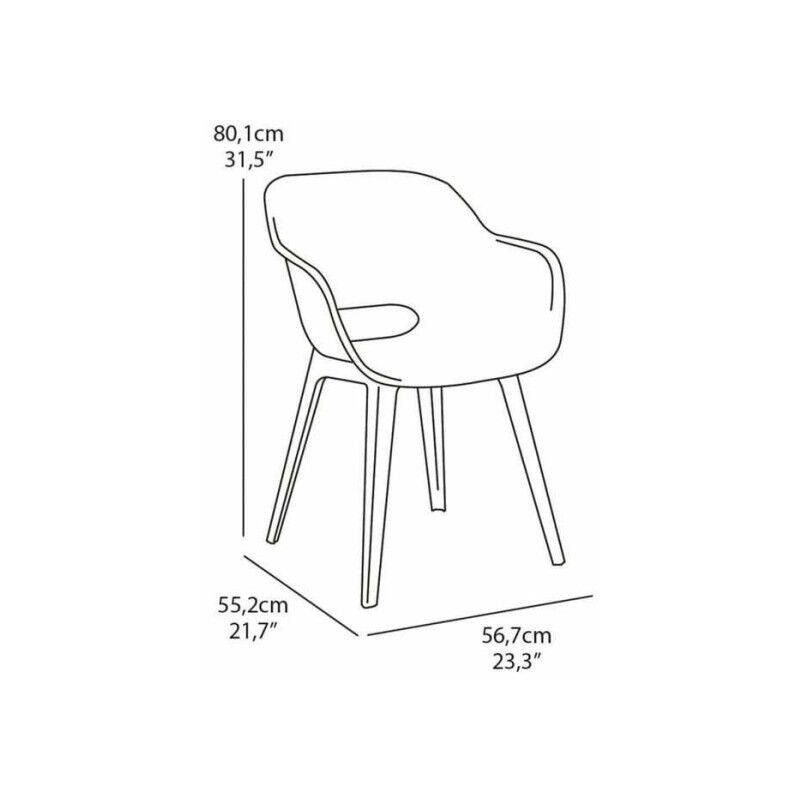 Allibert Chaises d'extérieur Akola 2 pcs Graphite Allibert Chaises d'extérieur Akola 2 pcs Graphite