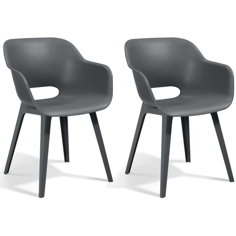 Chaises d'extérieur Akola 2 pcs Gris - Allibert