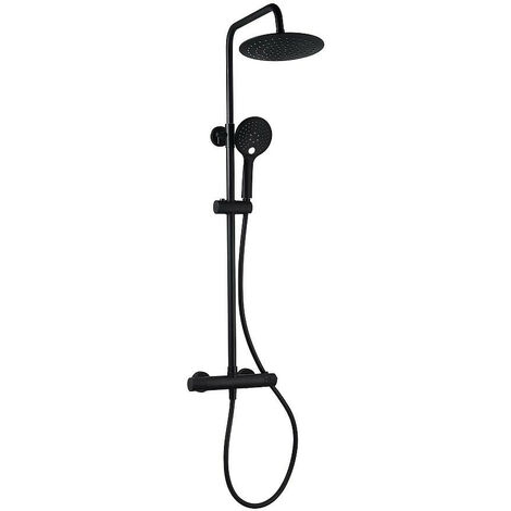 Allibert - Colonne de douche Noir laqué mat 27,5x112x51 cm - LOFT-GAME