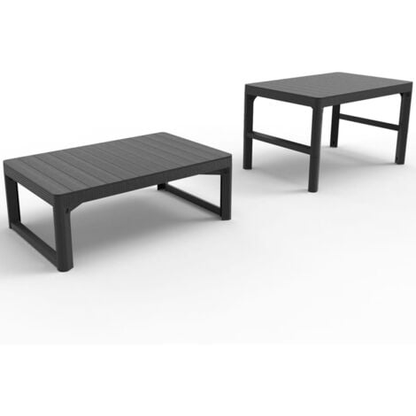 Allibert Garden Table Lyon Height Adjustable Furniture Graphite/Cappuccino