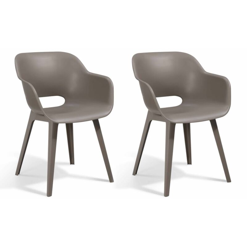 Chaises d'extérieur Akola lot de 2 Cappuccino - Keter