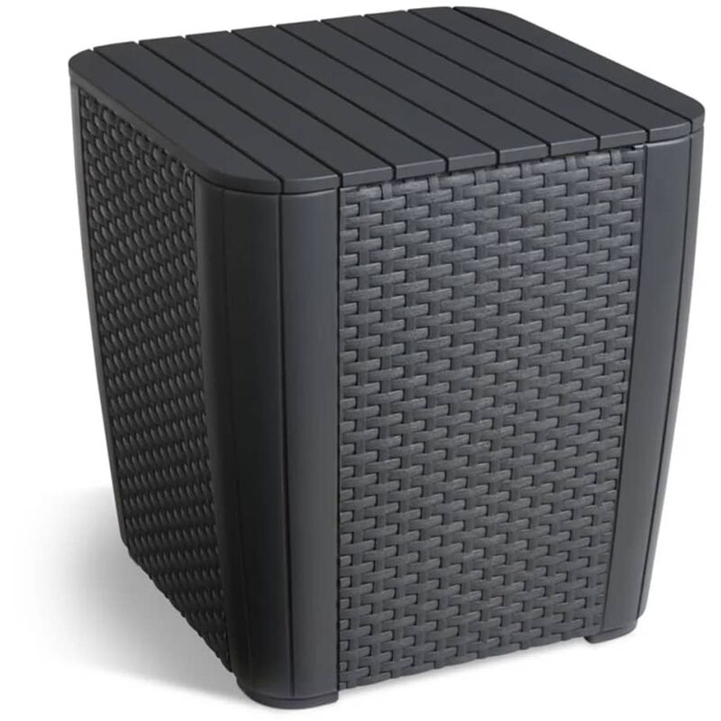 Keter - Table d'appoint de jardin Luzon Osier plat Graphite