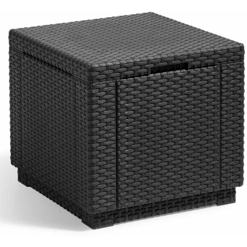 

Allibert Puf Cubo de Almacenamiento Grafito 213816 - Gris