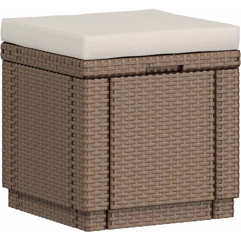 

Puff cubo de almacenamiento capuchino 228096 - Beige - Allibert